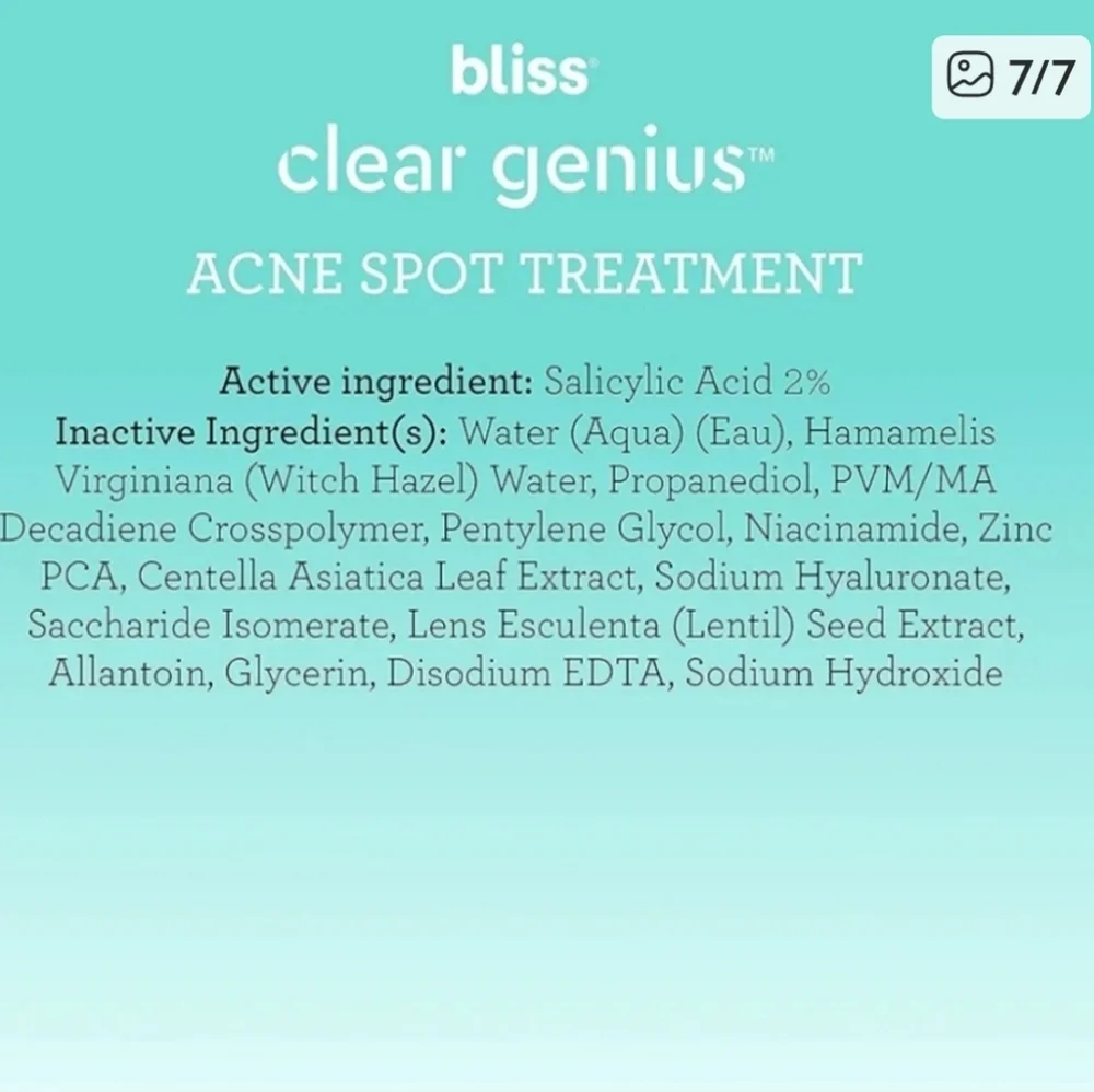 Bliss Clear Genius Acne Spot Treatment with 2% Salicylic Acid, 15ml, NWOB - Picture 8 of 8